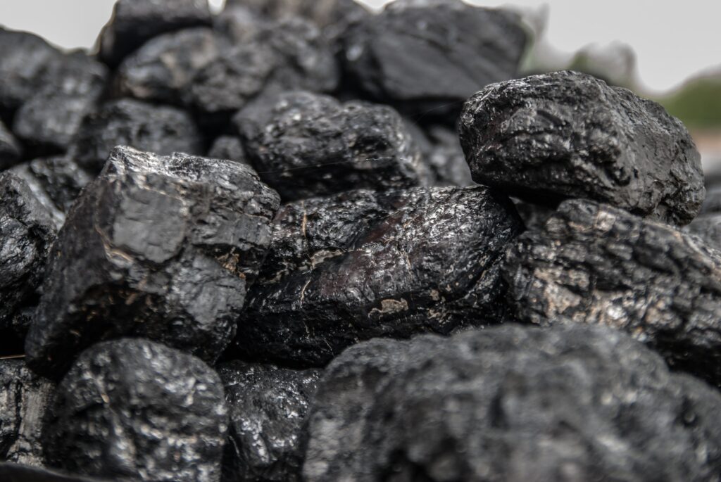 Kohle als fossiler Brennstoff im Gegensatz zu Holz